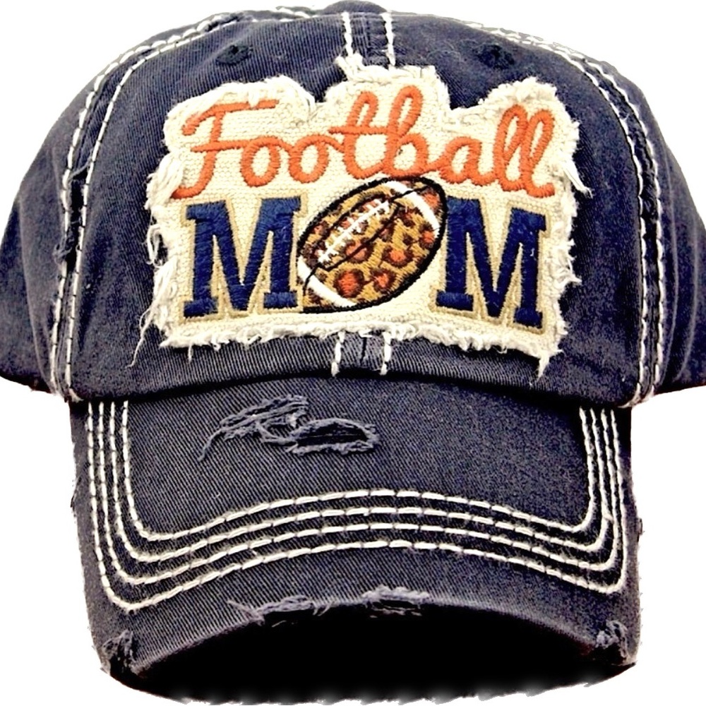 NWT Kbethos Football Mom Hat Black BallCap